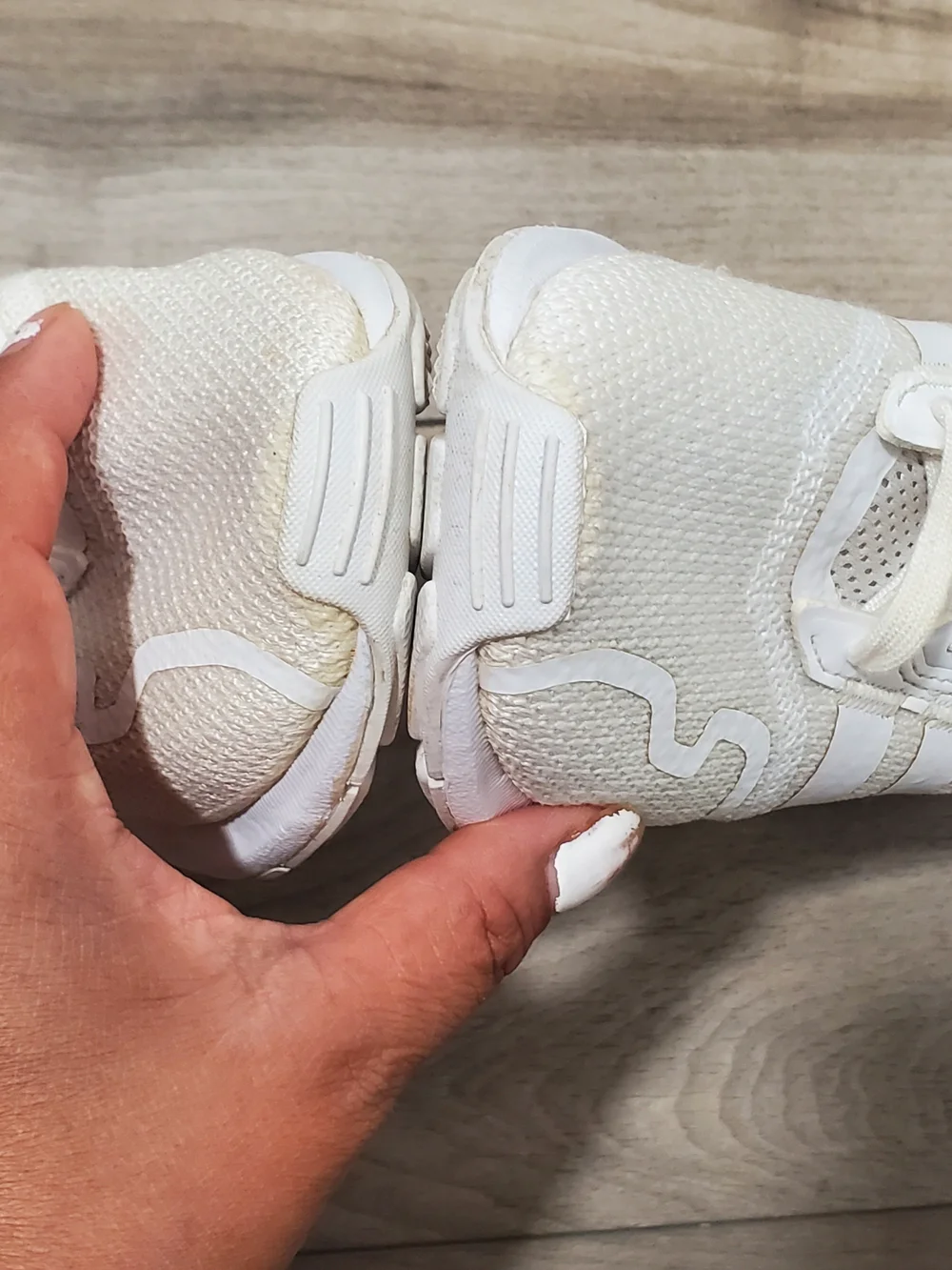 adidas Off-White Knit Lace-Up Sneakers